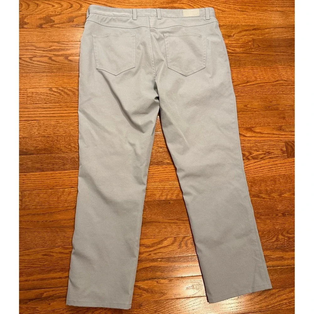 Peter Millar eb66 Performance Five Pocket Pants Fits Mens 36x28 Gale Gray Golf‎